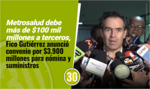 Informe de Federico Gutiérrez sobre Metrosalud