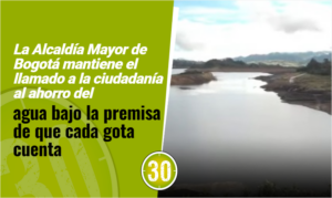 Bogotá sigue con restricción de agua por varias semanas