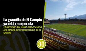 Gramilla de El Campín está en óptimas condiciones para el encuentro entre Santa Fe y Nacional