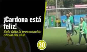 ¿Pa’ cuando la presentación? Cardona ya se puso la verde de Atlético Nacional