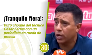 ¡Tranquilo fiera! Duro choque del técnico César Farías con un periodista en rueda de prensa