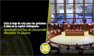 Lista la hoja de ruta para los próximos 4 años en la capital antioqueña aprobado el Plan de Desarrollo Medellín Te Quiere