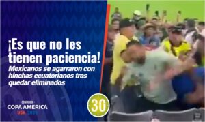 ¡Es que no les tienen paciencia! Mexicanos se agarraron con hinchas ecuatorianos tras quedar eliminados