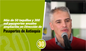 Más de 50 taquillas y 300 mil pasaportes anuales ampliación en Dirección de Pasaportes de Antioquia