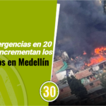 324 emergencias en 20 días se incrementan los incendios en Medellín