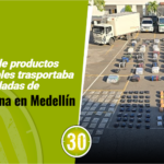 Camión de productos comestibles trasportaba tres toneladas de marihuana en Medellín