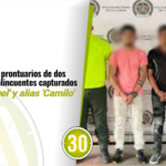 Estos son los prontuarios de dos peligrosos delincuentes capturados alias 'Miguel' y alias 'Camilo' 