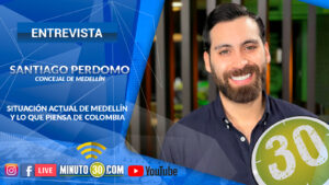 El concejal de Medellín, Santiago Perdomo, en exclusiva por Minuto30