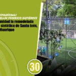 ¡Otra cancha renovadísima! El alcalde de Medellín Federico Gutiérrez entrega a la comunidad la remodelada cancha en grama sintética de Santa Inés, en la Comuna 3 - Manrique